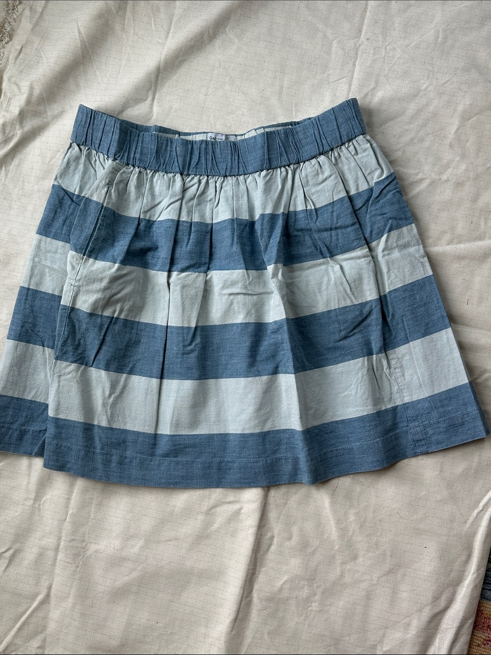 GAP Blue Rugby Striped  Skirt